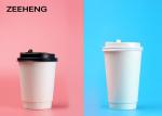 Disposable 8oz 250ml Non Toxic Paper Coffee Cups White Double Wall For Takeaway