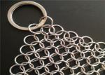 6'' X 8'' Stainless Steel Chainmail Scrubber , SUS316 Material Chainmail Weave