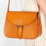 Top Layer Vegetable Tanned Cowhide Saddle Bag for Women Handcrafted Original