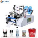 25 bpm 50 Hz Semi Automatic Adhesive Wine Tin Cans Jar Round Bottle Labeling
