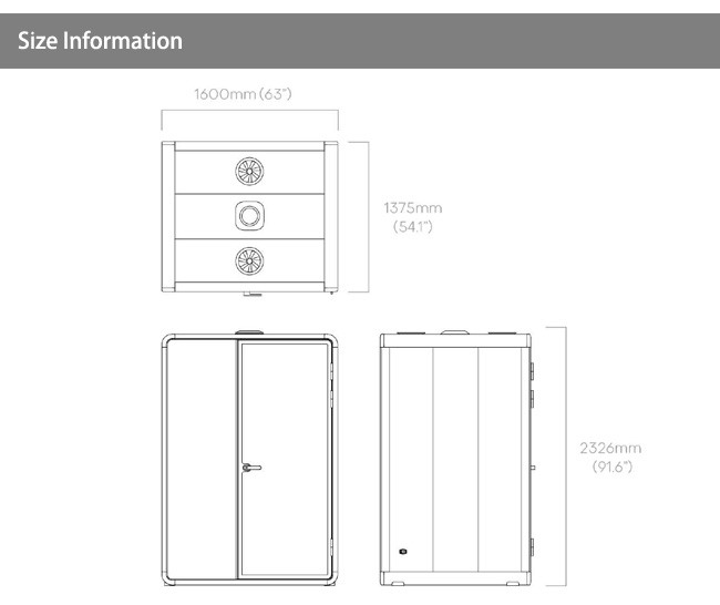 LED Light Automatic Office Phone Booths Aluminum Structure Sound Proof Office Cabin