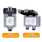 Wall Mounted Power Outlet Socket Outdoor Charging Poles Plastic Switch Box IP66