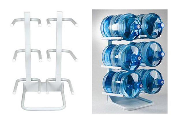 6 Bottled / 5Gallon Water Bottle Rack With Solid Steel Construction Demountable