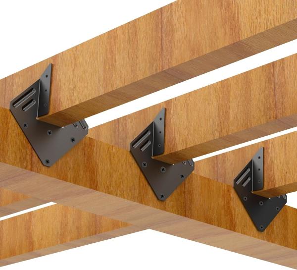 Black Hurricane Tie Clips Fits 2x4 2x6 Truss to Rafter Connectors for Roof Joist