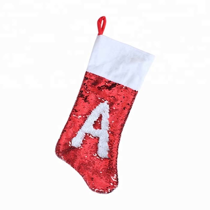 Customized Sublimation Sequin Stocking Christmas Stocking Sublimation Blanks 45*20cm