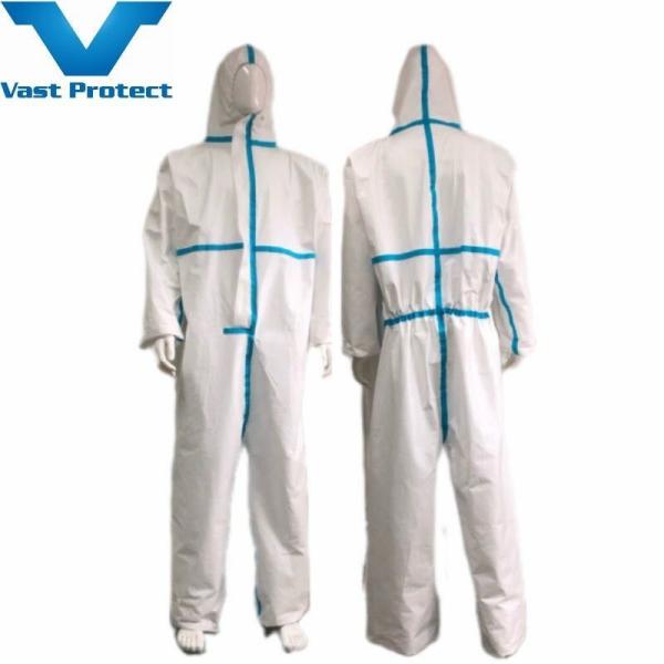 Disposable Micro Film Suit with Sealed Seam Waist Style No Shoe Cover Fluid