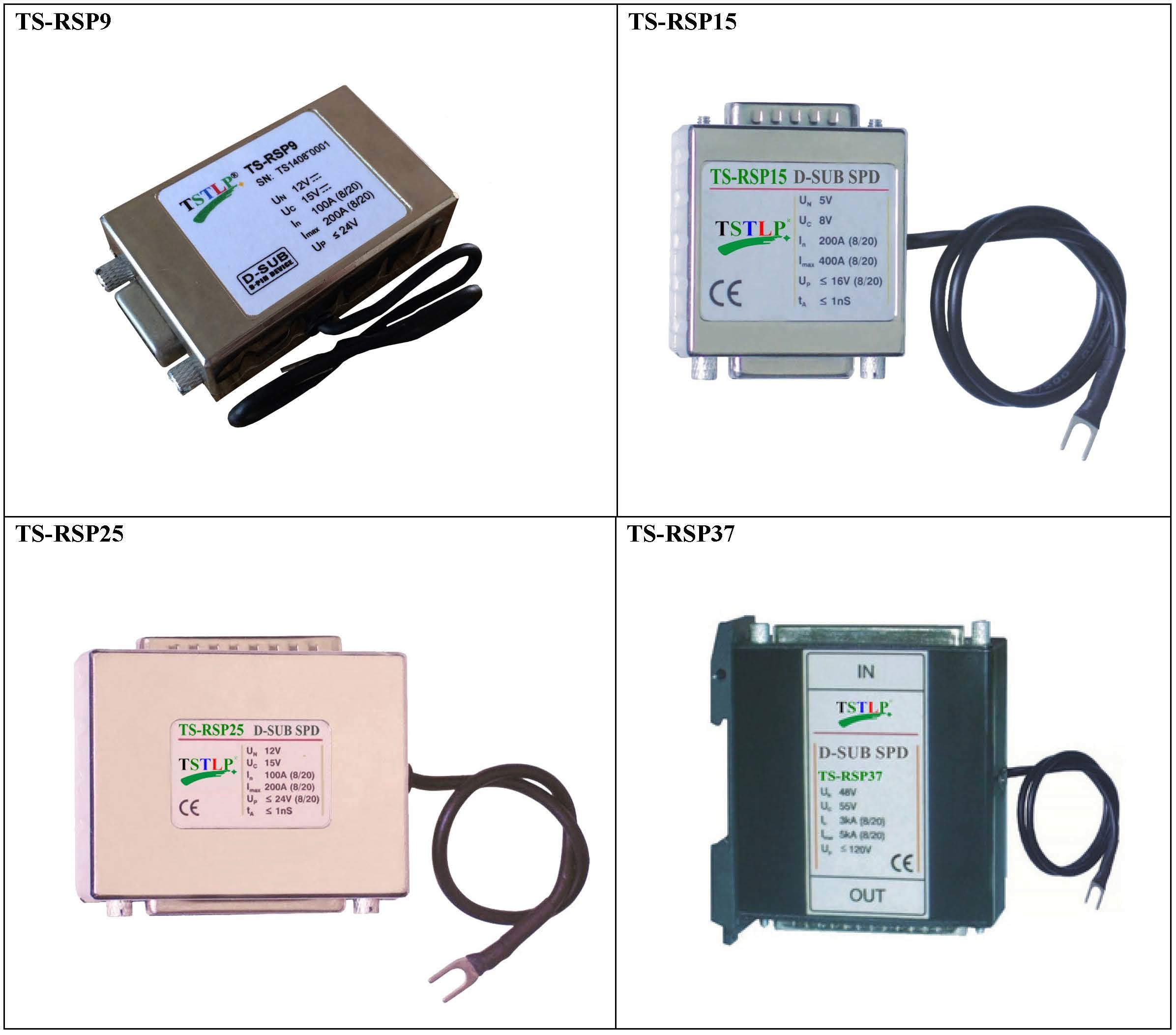 Computer Equipment Lightning Surge Protector D SUB 9 / 15 Pins RS485 / RS422 / RS232