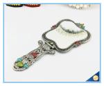 Castle design Handle Mirrors Delicate Metal Hand Cosmetic Mirrors Handle Mirror