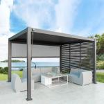 Customized Garden Electric Retractable Roof Bioclimatic Pergola Outdoor Aluminum