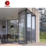 Bi Fold Aluminium Folding Door Waterproof Glass Option Customized