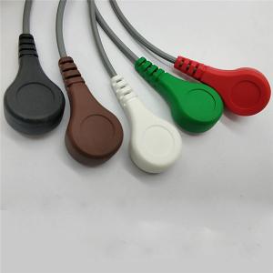 Wholesale Hp Digitrak XTHolter ECG Cable 5 Leads Snap Type With Leadwires 91cm Length from china suppliers