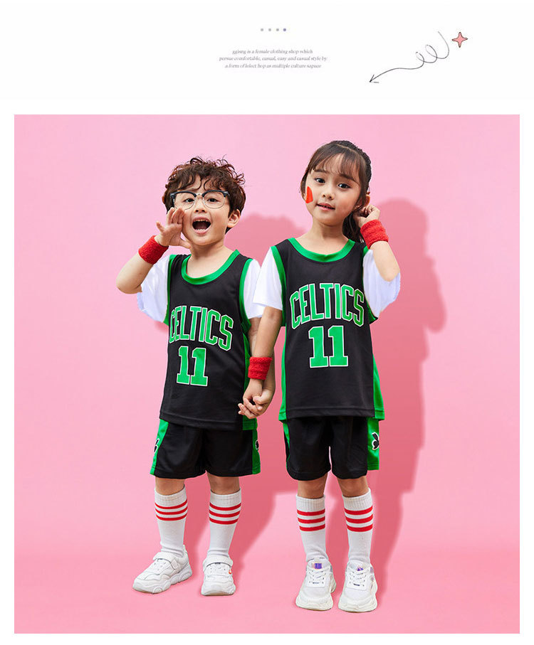 Kids basketball suit set Boys and girls jerseys Sports School leave two kids