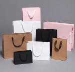 Kraft Recycled Carrier Bag Paperboard Drawstring Handle Shopping Bag