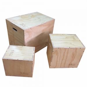 Wholesale 3 In 1 Anti Skid Wooden Plyo Box For Jump Training Customized Logo from china suppliers