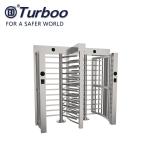 1.5mm SUS304 Full Height Turnstile gate High Door Swipe Cards Double Way