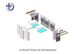500 Persons Cleanroom Air Shower Tunnel With Auto Sliding Doors