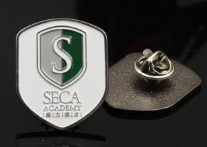 Wholesale Zinc alloy paint filling color brooch pin activity badge shield stamping electroplating black nickel badge from china suppliers