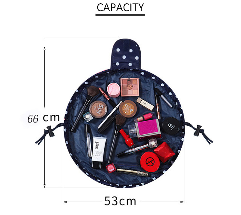 Multi Function Colorful Printing Lazy Drawstring Cosmetic Bag