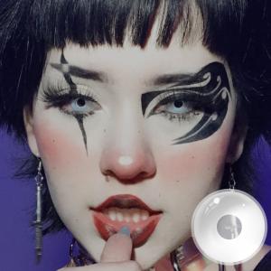 China White Contact Lenses Eye Circle Halloween Contact Lenses Zombie Curse on sale