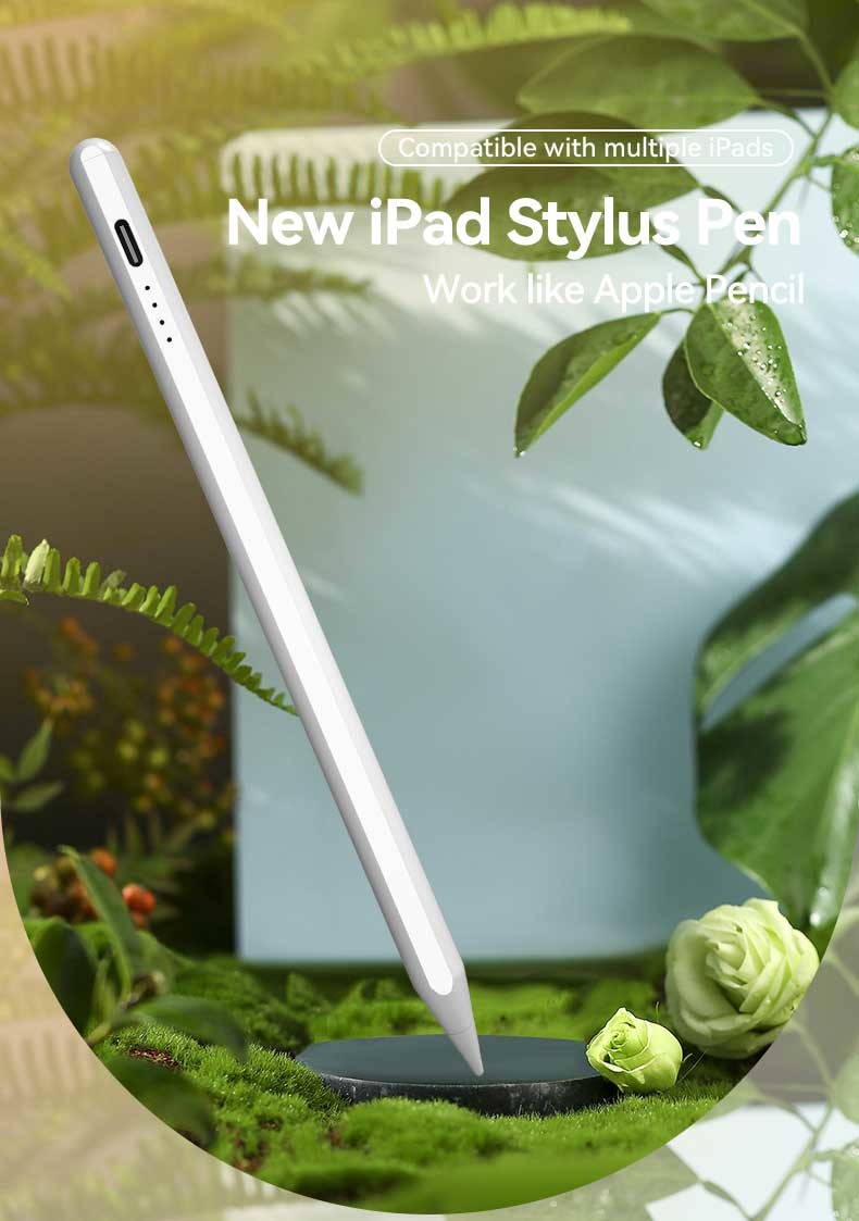 8 Hours Wireless Stylus Pen 4096 Level Pressure Sensitivity 14.5cm Size