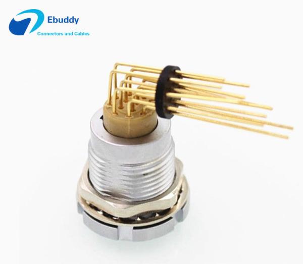Circular Lemo B Series Connectors ECG 1B 2 3 4 5 6 Pin Elbow Contact For Printed