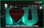 3x1.2m Inflatable Lighting Decorations Love Letters For Wedding With Nylon Cloth