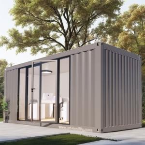 Wholesale 50/75/100mm Wave Sandwich Panel Wall Modern 20ft 40ft Steel Container Houses Flat Pack Prefabricated House for Office from china suppliers