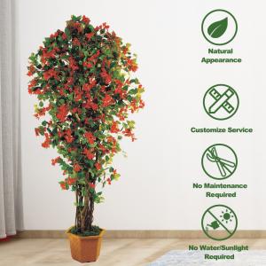 China Indoor Real Touch Artificial Flowers Greenery Plant Azalea Tree on sale