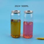 330ml 500ml 250ml PET Plastic Cans For Beverage Milk Tea