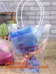Customized PP plastic transparent flower carry bags with hanging,Eco-friendly