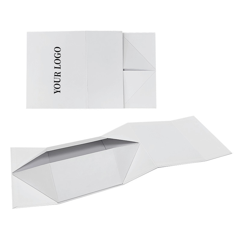 Custom Logo Folding Gift Box Flat Luxury Magnetic Folding Storage Shoes Clothes Packaging Box