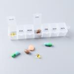 Blue Travel Portable Weekly Pill Box Organizer 11.2ML/Grid Travel Pill Box