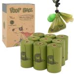 Paper - Isolated Biodegradable Dog Poop Bags , Leak Resistant Compostable Dog
