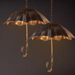 Retro creative umbrella lamp wind industrial loft do the old wrought iron