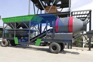Wholesale JZM 750 Movable Mini Mobile Batching Plant , 35m3 / H Mobile Ready Mix Concrete Plant from china suppliers