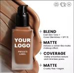 Custom Logo Low Moq Mineral Collagen Serum Full Coverage Dewy Foundation Face