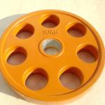 Low Bounce 1.25-25kg Rubber Weight Plates With 7 Grip Holes Large Safety Factor