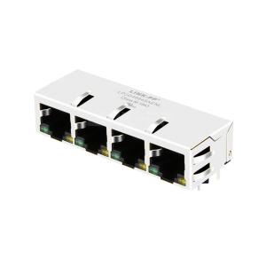 Wholesale LPJG46945AENL 10/100/1000 Base-T Tab Down Green/Yellow LED 1x4 Port Connector Ethernet RJ45 from china suppliers