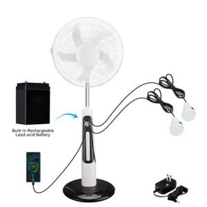 Wholesale High Efficiency Home Solar Rechargeable Fan Height Adjustable Wide Angle Adjustment from china suppliers