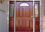Mahogany Solid Wood Carved Doors , Single Wooden Door Designs For Indian Homes