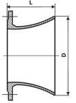 BS EN545 BS EN598 Ductile Iron Flange Bell Month Sturdiness From DN80 - DN2000