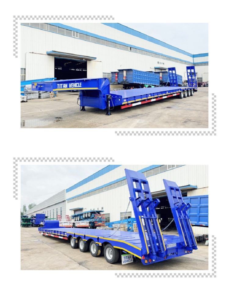 TITAN 4 Axle 40 Ft Semi Low Bed Trailer for Sale