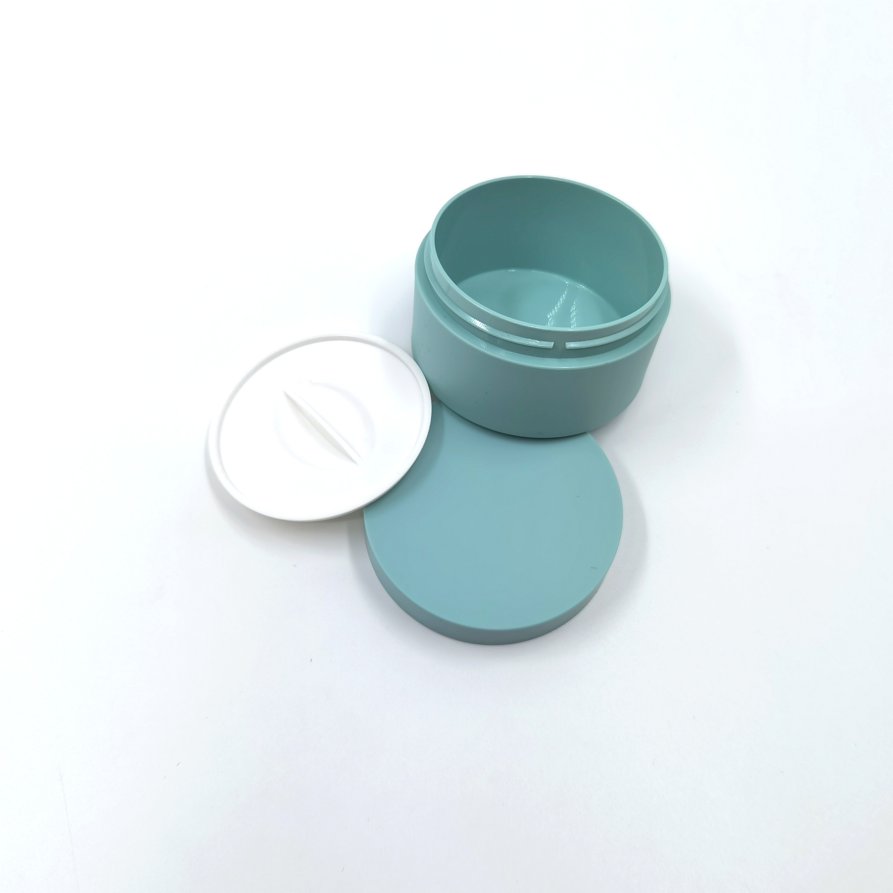 Green Frosted Cream Plastic Cosmetic Jars 100g PET Skincare Containers