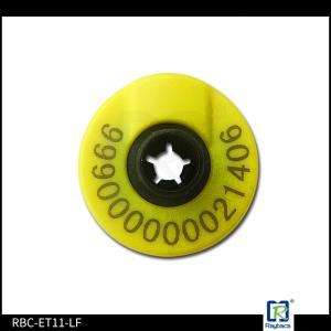 Wholesale Customerized Laser Printed Ear Tags, Small Round Shape RFID Ear Tags For Livestock Pigs, 134.2 khz rfid tag from china suppliers
