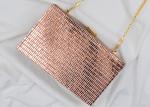 Rectangular Acrylic Clutch Bag With Small Champagne Crystal Stone Front