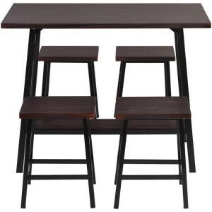 China 47.3inch Length 5 Piece Bar Table Set Counter Height Pub Table Set on sale