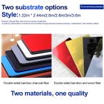5mm Mirror PET Wall Panel Waterproof Bamboo Charcoal Wood Veneer