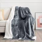 Luxury And Comfort With Our Modern Gray Flannel Sherpa Blanket All-Season