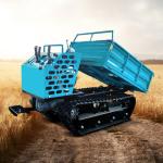 New 0.8 tons Crawler Dumper Truck Diesel Portable Mobile Blue For Muddy ground