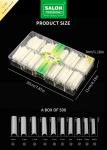 Professional False Nails Tips Natural Natural Color Half Cover Artificial Finger